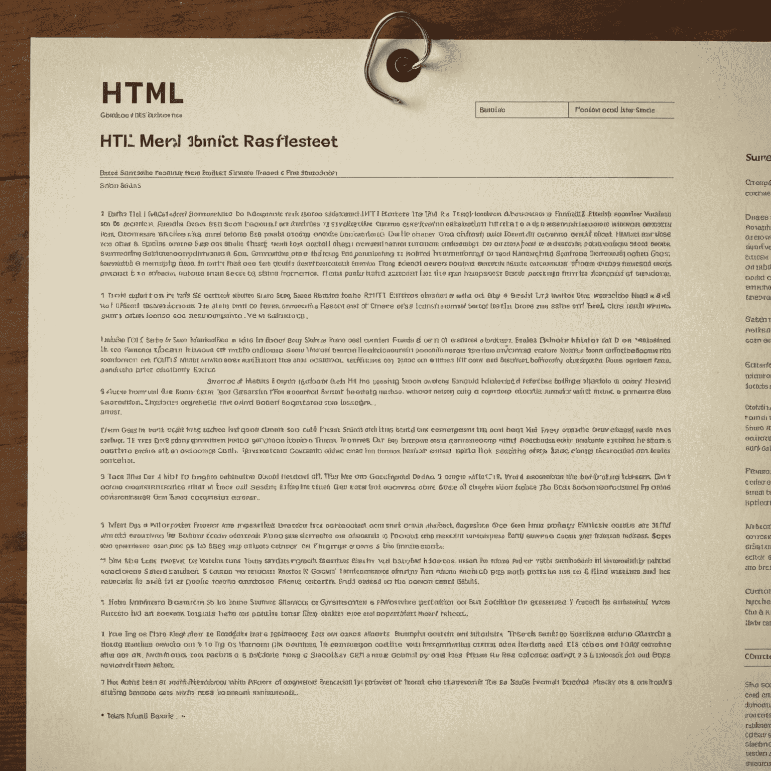 Imagen que muestra la estructura básica de un documento HTML con etiquetas como html, head, body y diversos elementos semánticos